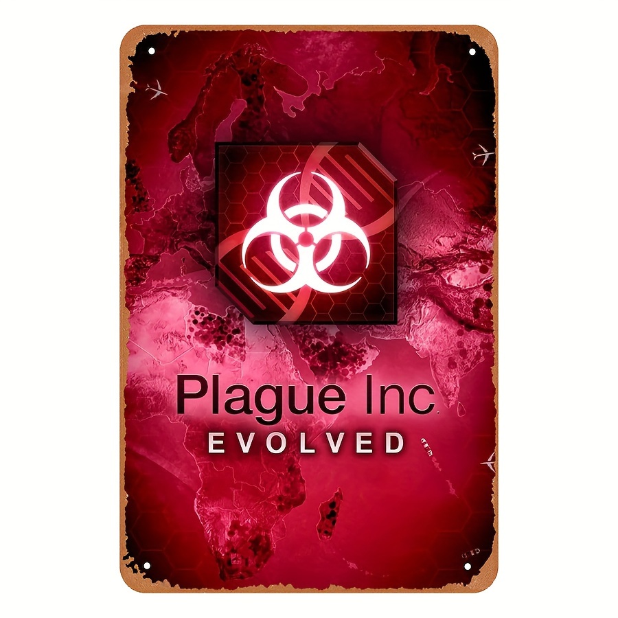 Retro Gaming Decor - Vintage Style Plague Inc Evolved Metal