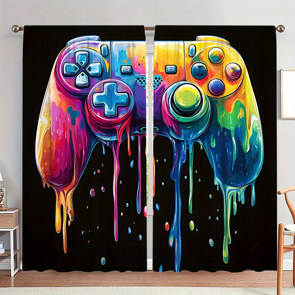 Retro Gaming Youtube - Retro Gaming Controller Curtain Pop Art