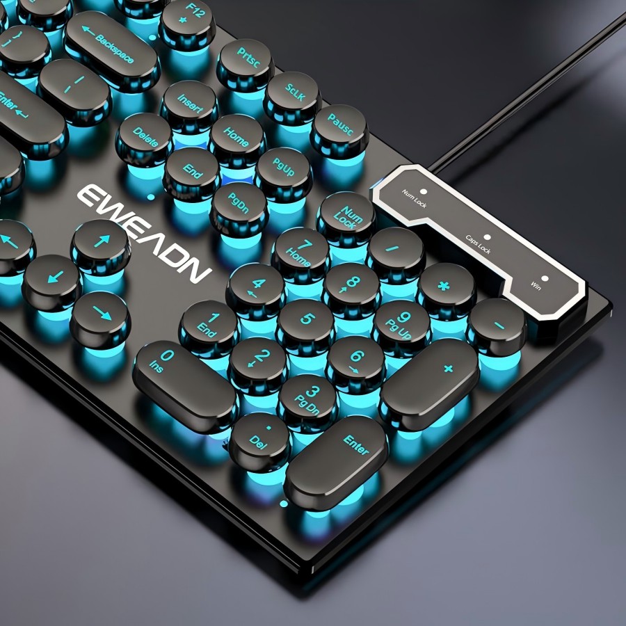 Retro Gaming For Windows - EWEADN Typewriter Gaming Keyboard, 104 Keys,