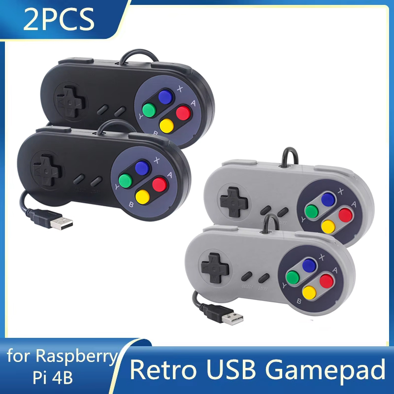 Retro Gaming With Raspberry Pi - 2PCs USB Gamepad Retro Gaming Joystick