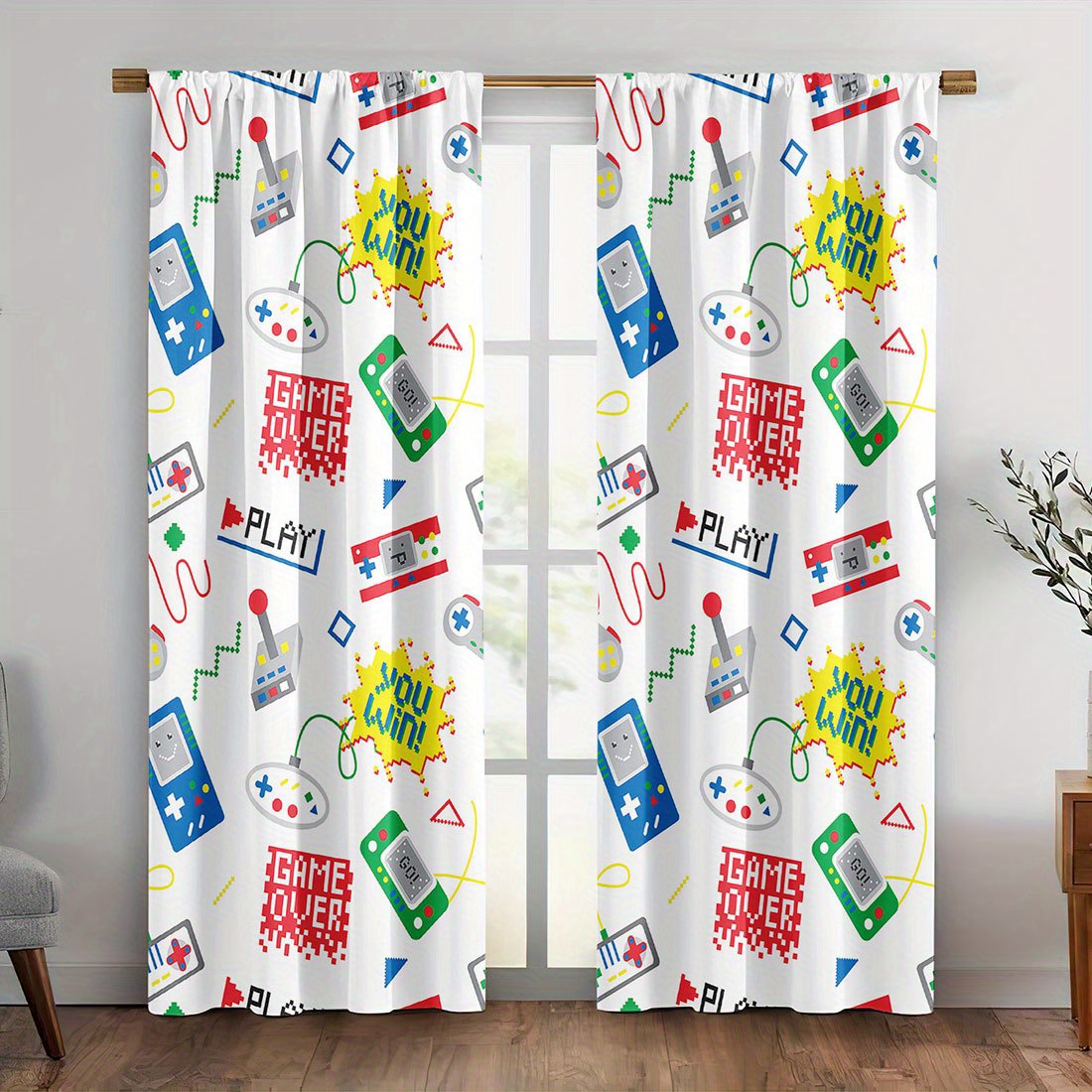 Retro Gaming Youtube - Vibrant Retro Gaming Video Game Curtains
