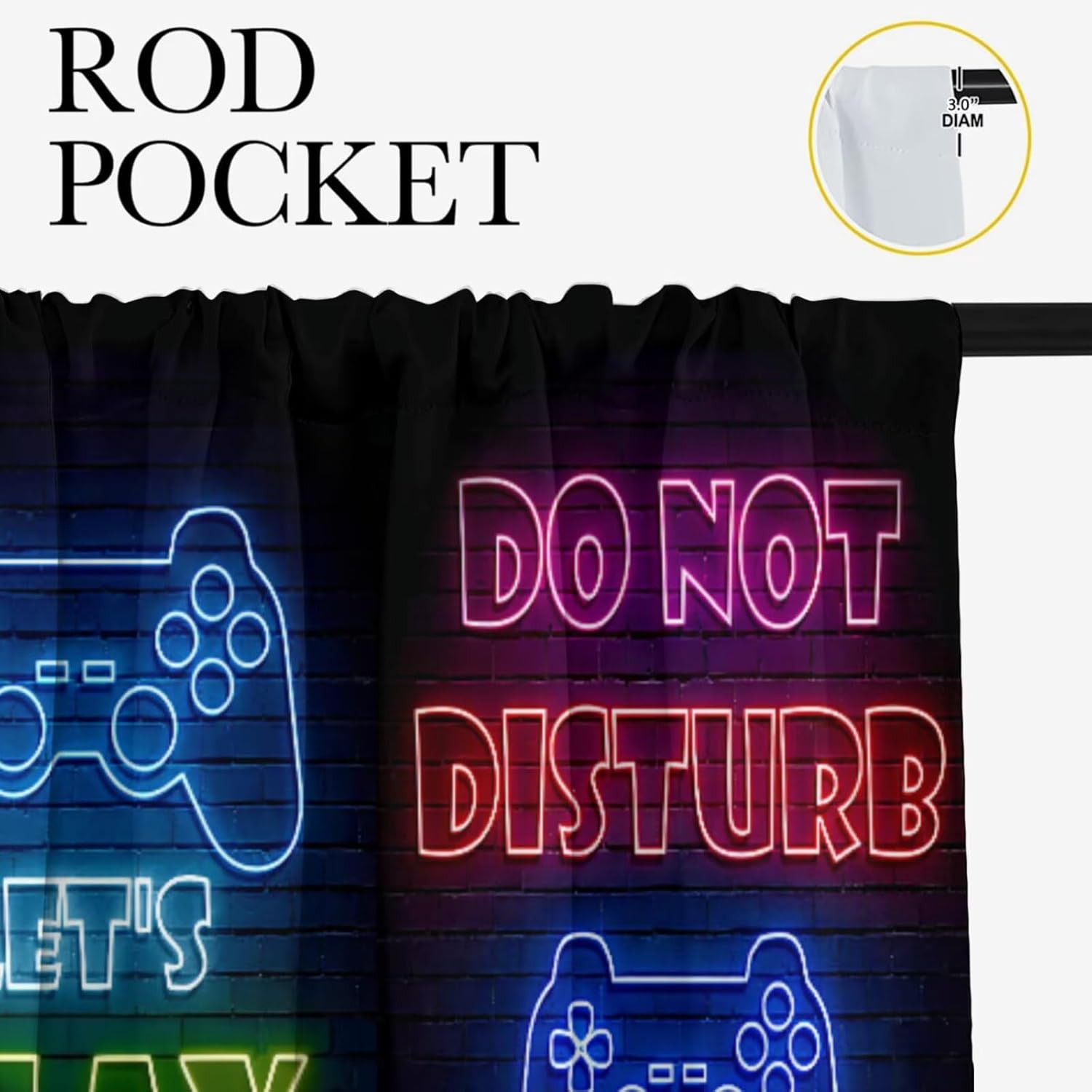 Gaming Gamer Curtain Curtains  - Retro Gaming Youtube review and price