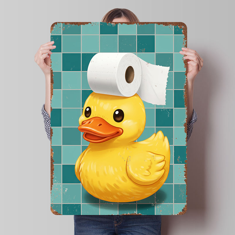 Duck With Toilet Paper Hat Pri - Retro Gaming Wallpaper review and price