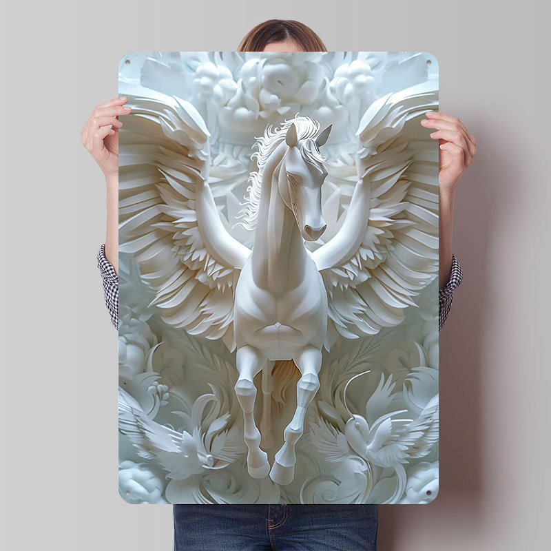Paper Pegasus White Horse Wing - Retro Gaming Wallpaper review and price