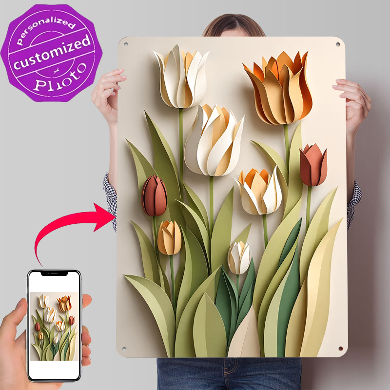 Paper Cutout Tulips Flowers Pr - Retro Gaming Wallpaper review and price
