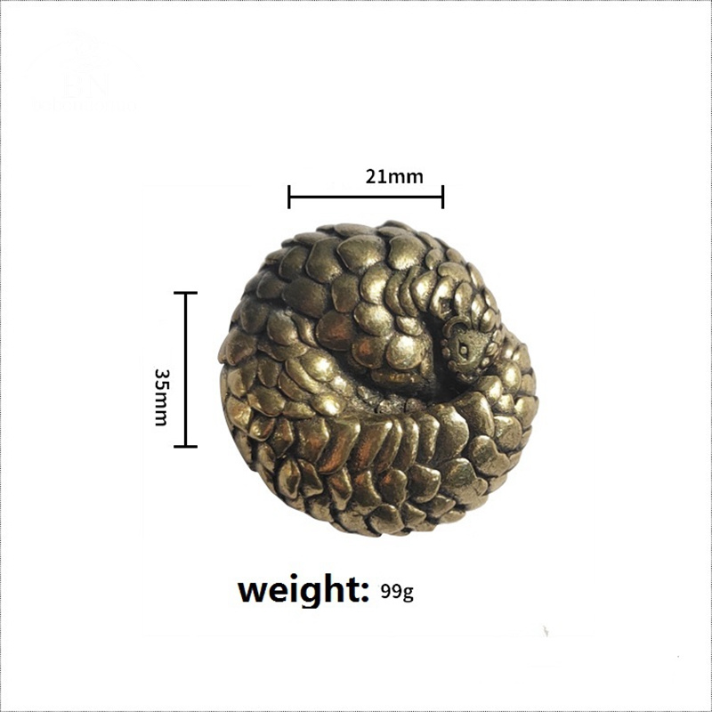 Solid Brass Spherical Pangolin - Retro Gaming Decor review and price