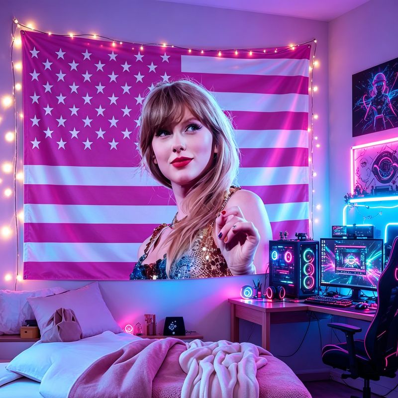 VIKAMA American Flag Female Si - Retro Gaming Decor review and price