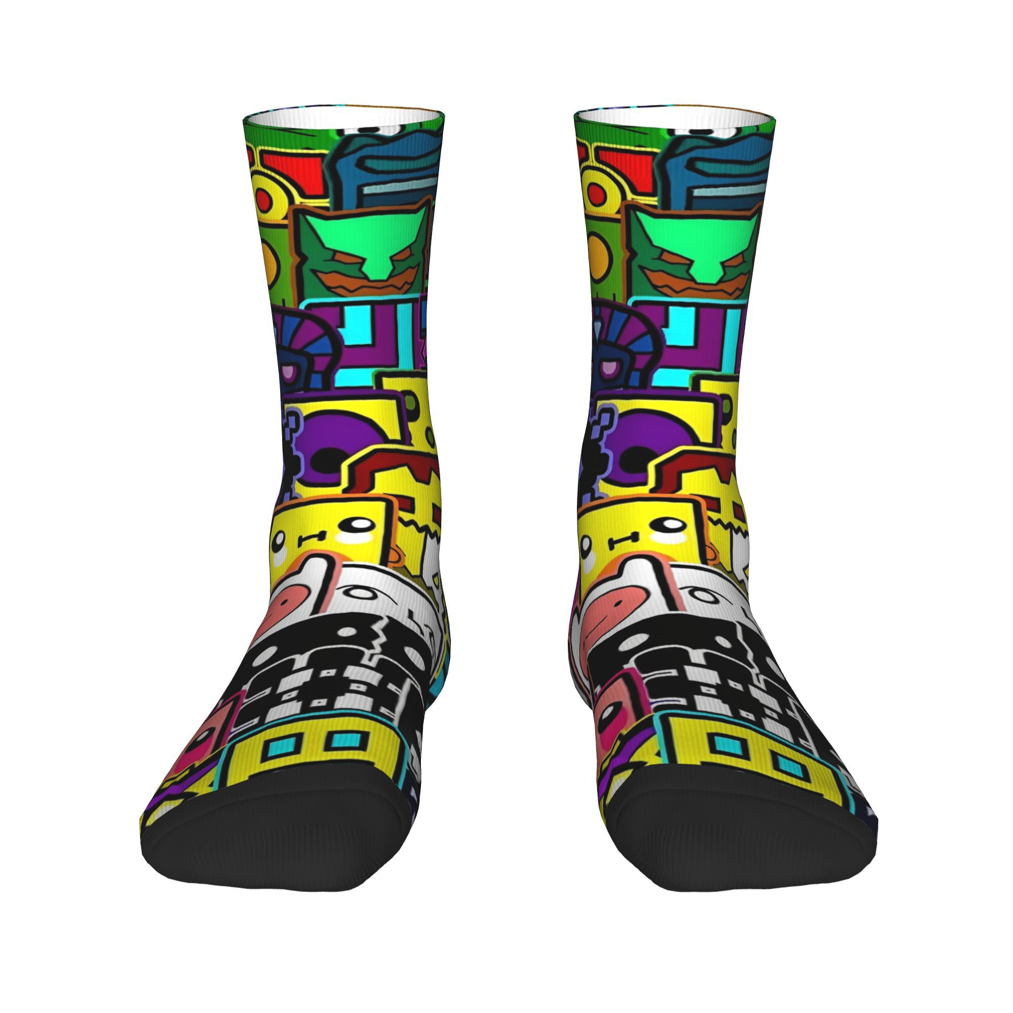 Geometry Gaming Dashed  Socks  - Retro Gaming Youtube review and price