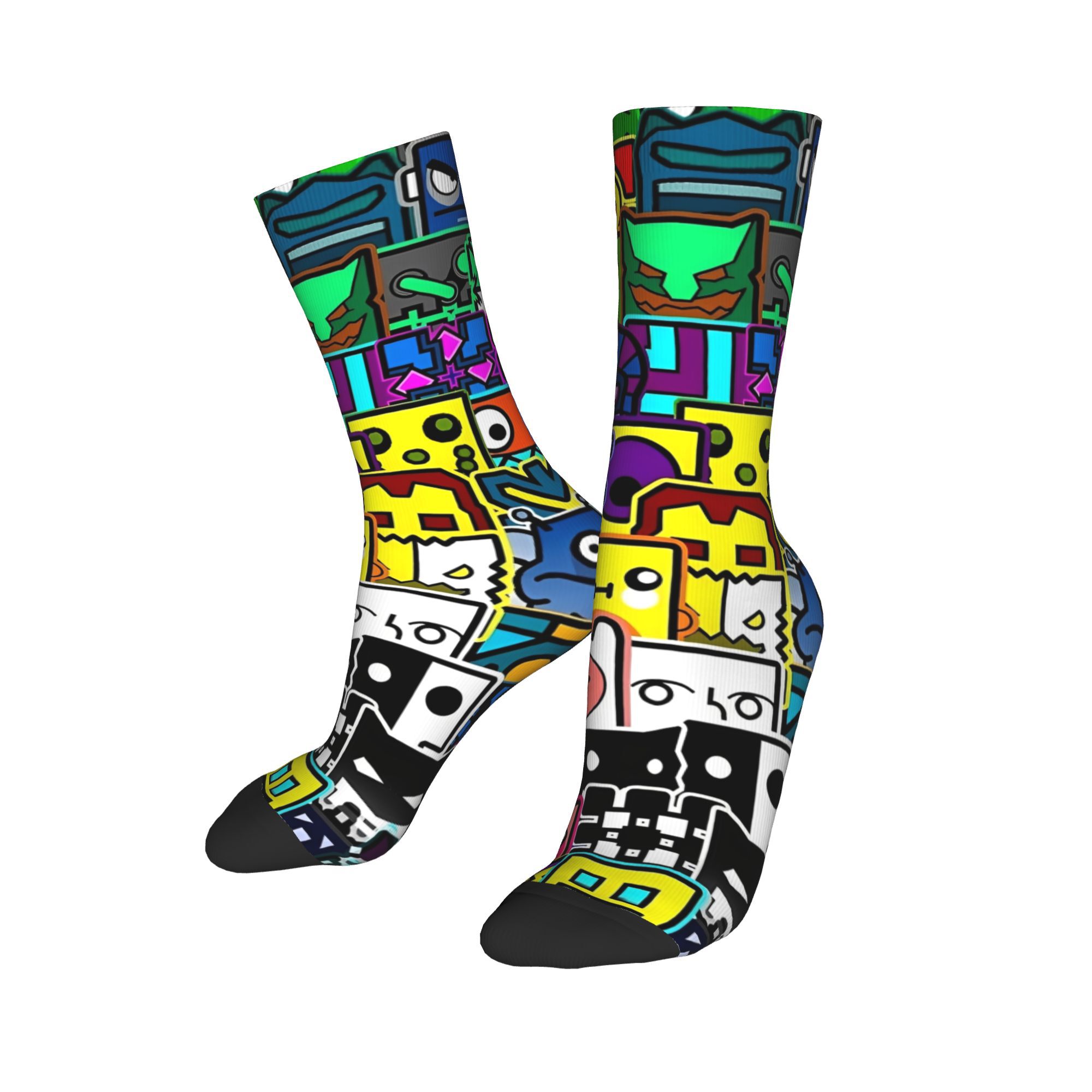 Geometry Gaming Dashed  Socks  - Retro Gaming Youtube review and price