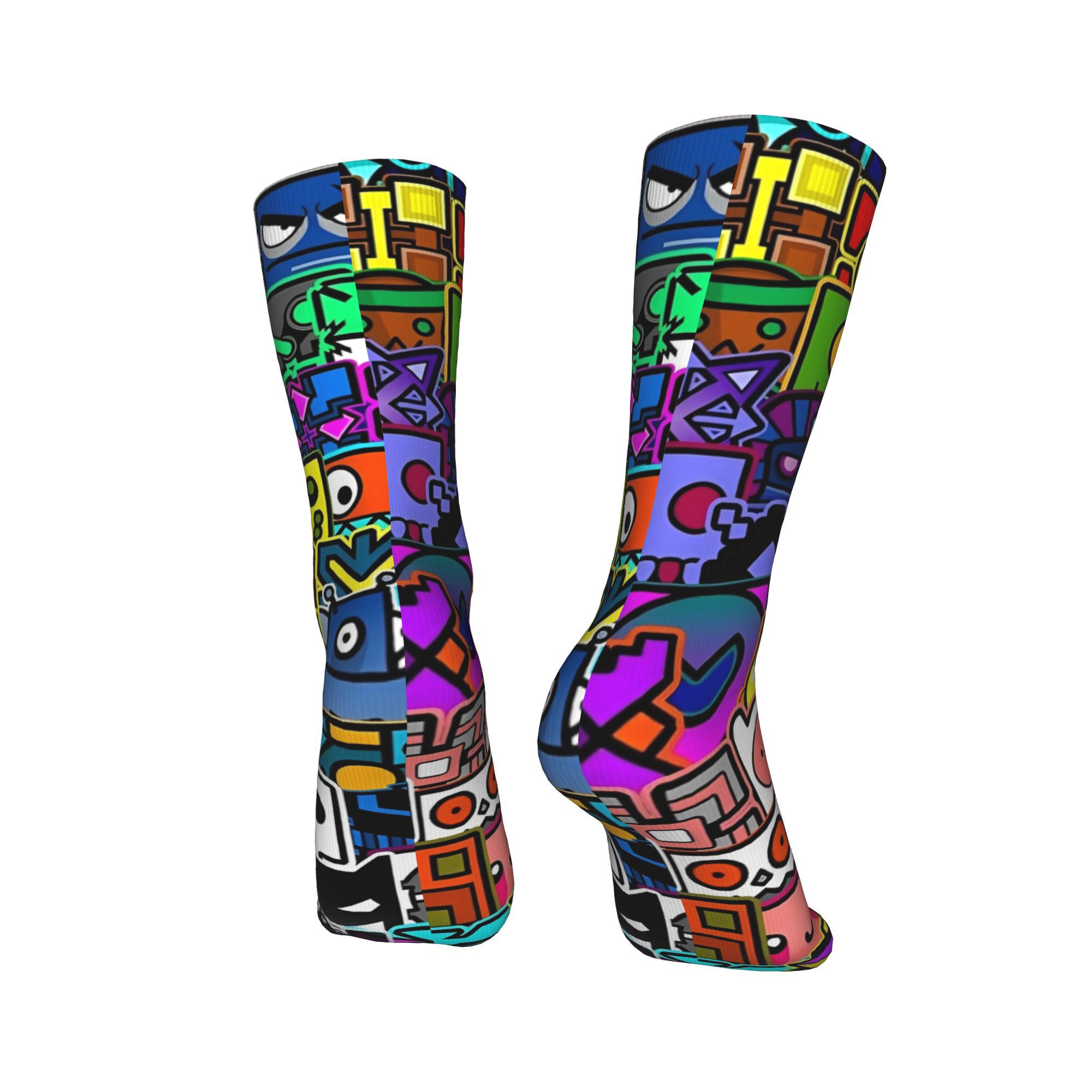 Geometry Gaming Dashed  Socks  - Retro Gaming Youtube review and price